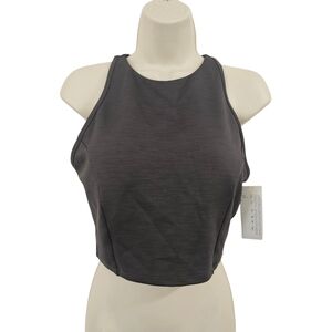 ALL IN MOTION Crop Tank in Charcoal Gray Heather Size L NWT